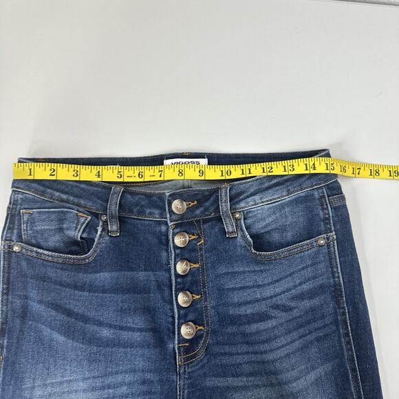 Vigoss Jeans Womens 29 Blue Bootcut Stretch High Rise Exposed Button Fly Lana - Picture 11 of 16